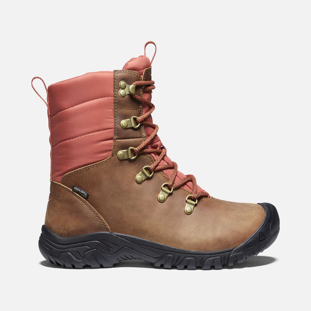 Keen Laarzen Dames Bruin - Greta Waterproof - 94601-VWUA